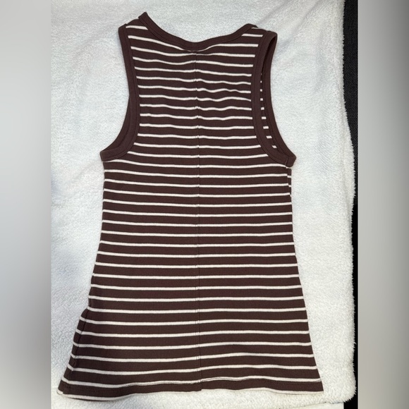 Universal Thread Olive and Brown Striped Tank Tops - Picture 2 of 13